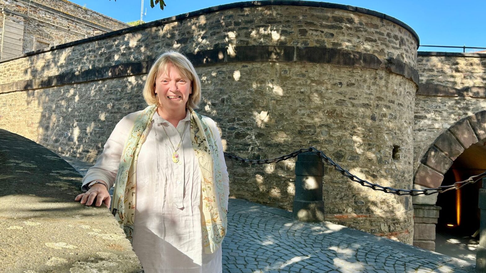 Dr. Angela Kaiser-Lahme auf Festung Ehrenbreitstein